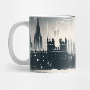 Winter London Travel Vintage Logo Mug